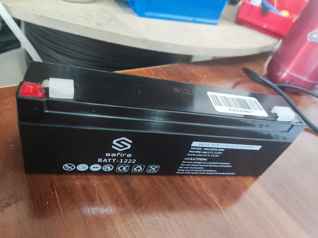 AUBOX BATT-1222 PN9083-200203 Batería recargable Tecnología plomo ácido AGM Voltaje 12 V Capacidad 2.2 Ah 58 x 34 x 178 mm / 820 g Para respaldo o uso directo